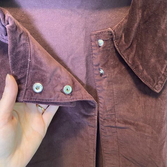 Jeanstar Womens Arielle Velvety Jacket Medium 3/4 Sleeve Cropped Wide Collar Y2K - Picture 4 of 10